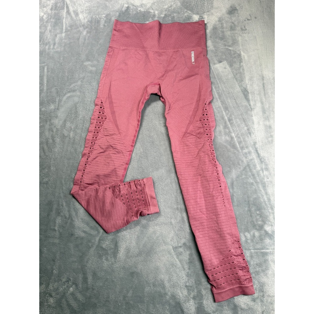 Gymshark Energy Seamless Leggings Womens W26 Dusty Pink Eyelet High Waisted